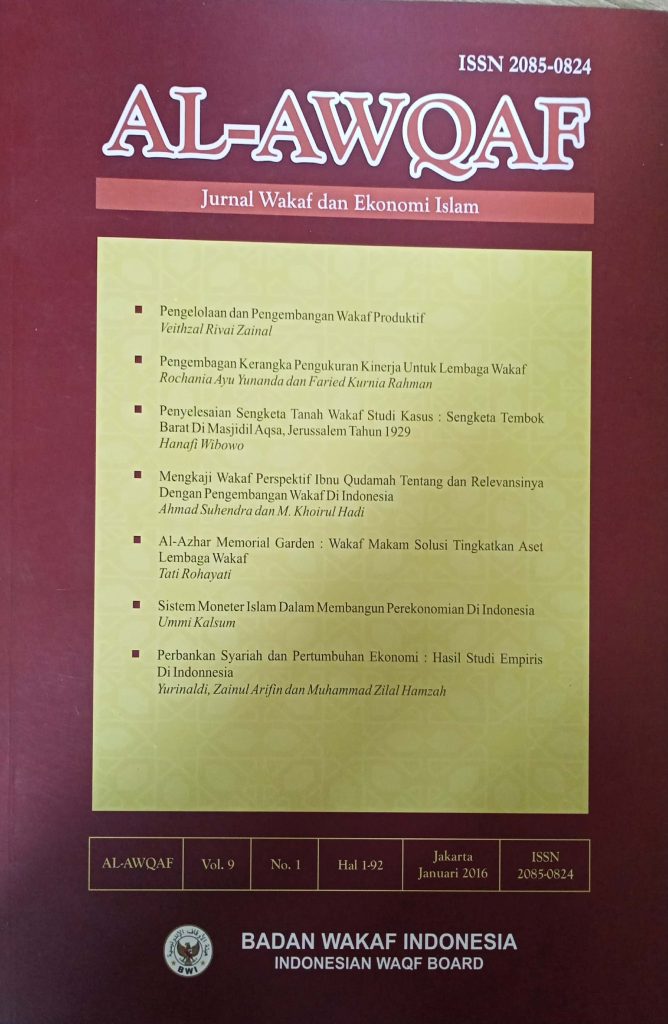 Jurnal Wakaf Dan Ekonomi Islam