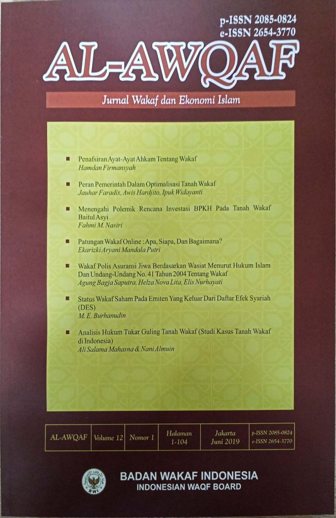 Jurnal Wakaf Dan Ekonomi Islam