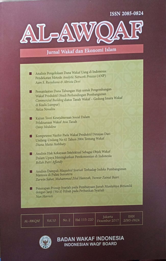 Jurnal Wakaf Dan Ekonomi Islam