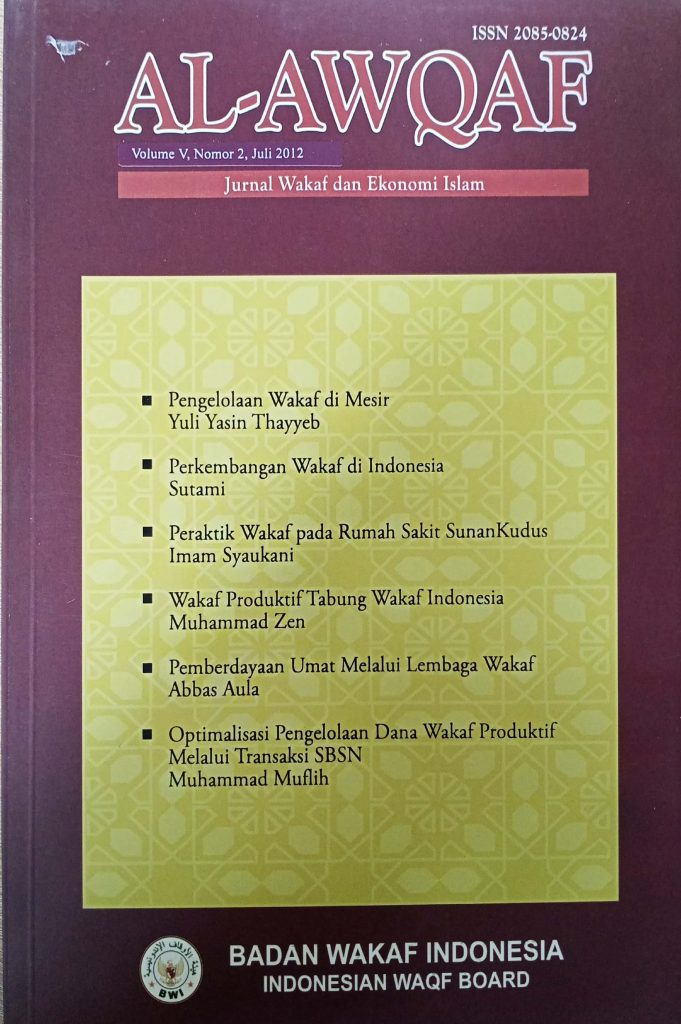 Jurnal Wakaf Dan Ekonomi Islam
