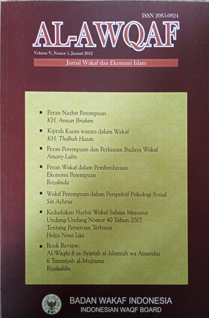 Jurnal Wakaf Dan Ekonomi Islam